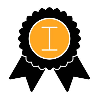 Madalya ikon vektör illüstrasyonu