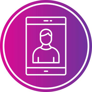 Cep telefonu simgesi, vektör illüstrasyonu