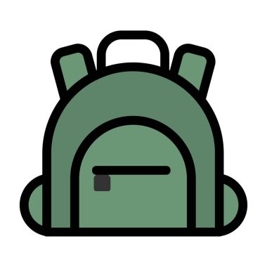 sırt çantası simgesi, basit vektör illüstrasyon tasarımı