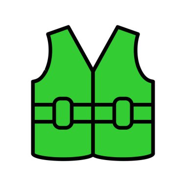 yeşil sırt çantası simgesi vektör çizimi