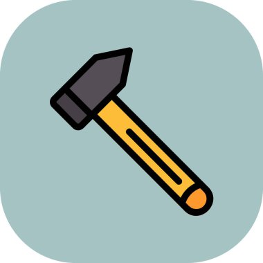 Kişisel ve ticari kullanım için vektör çekiç simgesi.