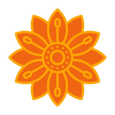 izole ayçiçeği vektör tasarımı