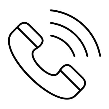 Telefon Çağrısı Simgesi Vektör Özeti Çizimi