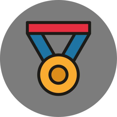 Madalya düz vektör simgesi