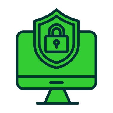 Güvenlik kilidi simgesi. Mobil tasarım için kilit vektör simgelerinin özet çizimi