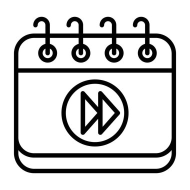 Sonraki web simgesi, vektör illüstrasyonu