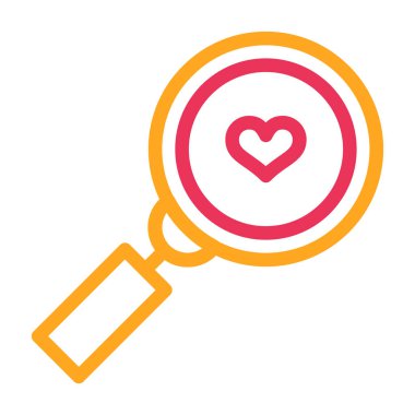 Kalp ikonu vektör illüstrasyonu