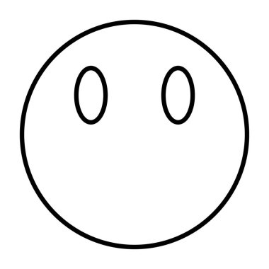 Mutlu bir yüzün çizgi çizimi