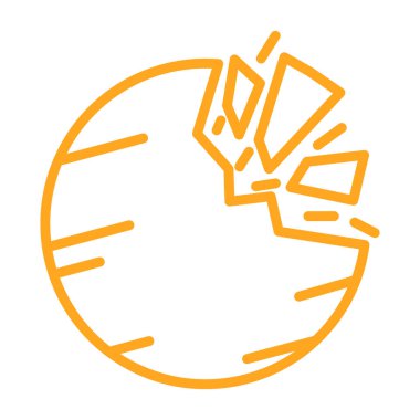 Bir dünya simgesinin vektör illüstrasyonu