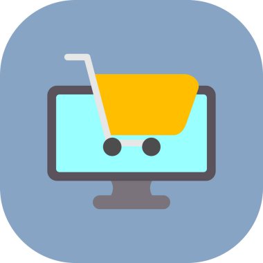 Alışveriş. Web simgesi basit illüstrasyon