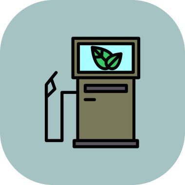 ekoloji web simgesi basit illüstrasyon