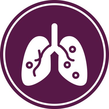 Lung Simge Vektör İllüstrasyonu