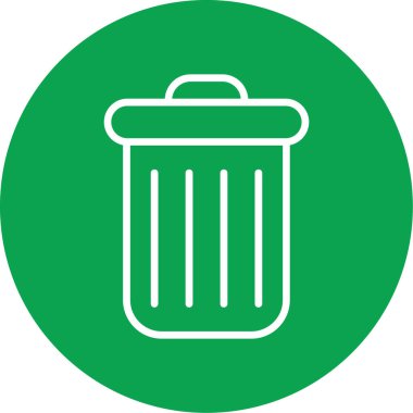 Çöp kutusu. Web simgesi basit illüstrasyon