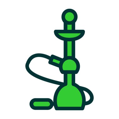 Nargile borusu ikonu. tüten nargile vektör simgesi rengi düz izole