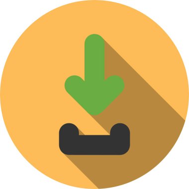 Düz biçimli aşağı ok simgesi