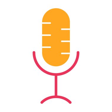 mikrofon simgesi vektör illüstrasyonu