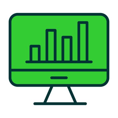 bilgisayar ekranı simgesi. Basit resimleme