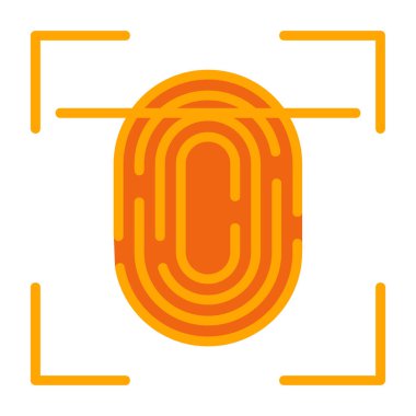 parmak izi simgesi, basit illüstrasyon