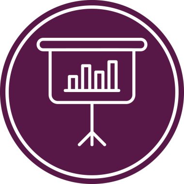 Bar Grafiği. Web simgesi basit illüstrasyon