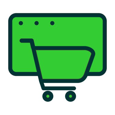 Soyut arkaplanda el arabası simgesi izole edildi