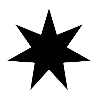 Karmaşık Yıldız web simgesi, vektör illüstrasyonu