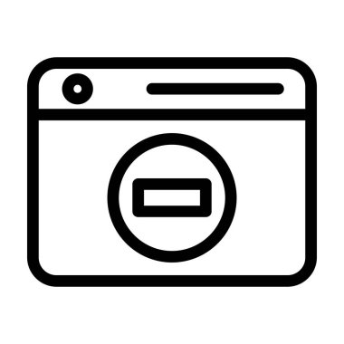 kamera vektörü ince çizgi simgesi