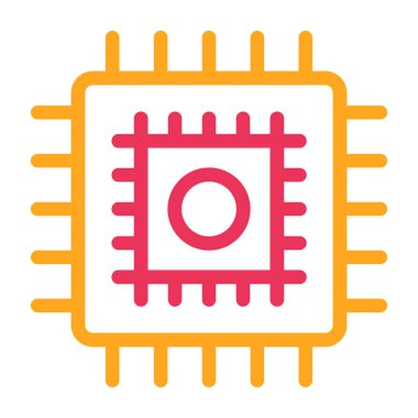 İşlemci. Web simgesi basit illüstrasyon