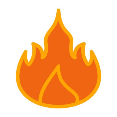 ateş alev vektör simgesi izole