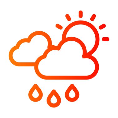 Hava durumu ikonu. vektör illüstrasyonu