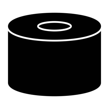 Beyaz arkaplanda siyah namlu simgesi, vektör illüstrasyonu