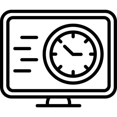 Alarm saati simgesi vektör çizimi tasarımı