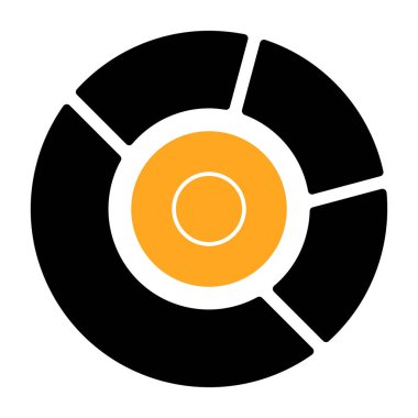 CD düz simge vektör çizim