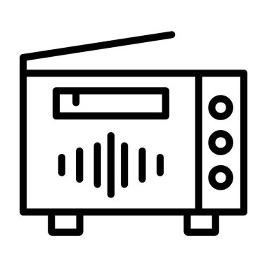 ağ vektörü ince çizgi simgesi