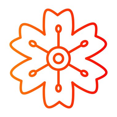 Çiçek. Web simgesi vektör illüstrasyonu