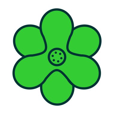 Beyaz arkaplanda yonca vektör çizimi