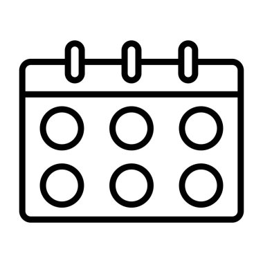 takvim tarih simgesi ana hat biçiminde