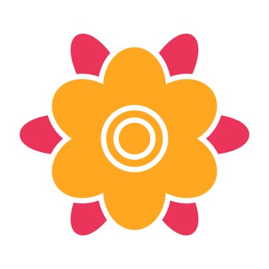 çiçek simgesi, düz tasarım