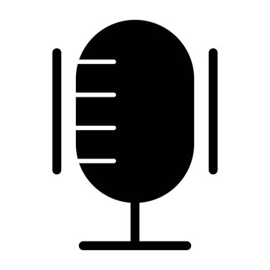 Mikrofon simgesi, anahat stili