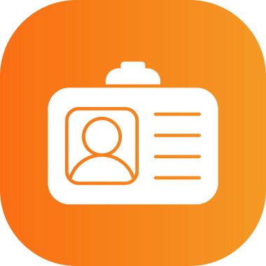 ID kart simgesi vektör illüstrasyonu