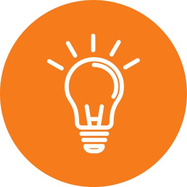 ampul simgesi vektör illüstrasyonu