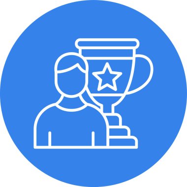 Kupa. Web simgesi basit illüstrasyon