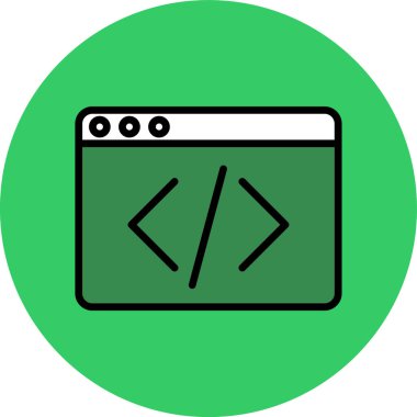 Web simgesi, basit vektör illüstrasyonu