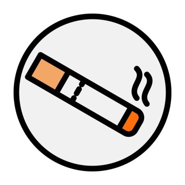 - Sigara. Web simgesi basit illüstrasyon