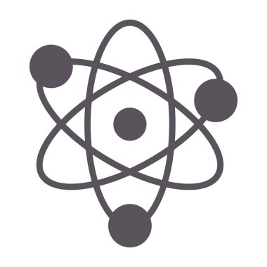 atom, molekül simgesi, vektör illüstrasyonu