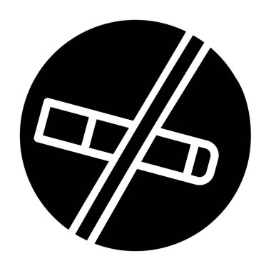 Sigara simgesi, vektör illüstrasyonu