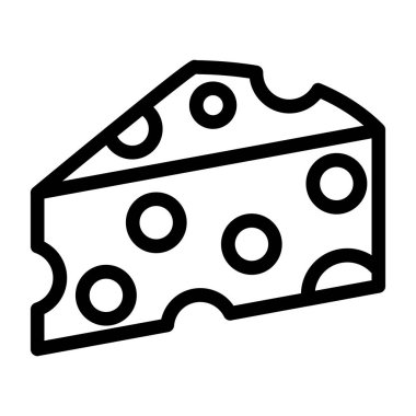 peynir web simgesi, vektör çizim
