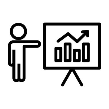 grafik vektörü ince çizgi simgesi