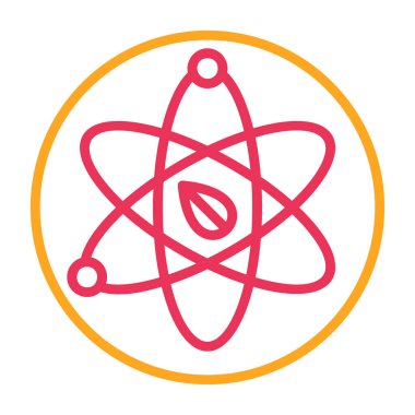 Moda biçimi izole edilmiş arkaplanda atom simgesi