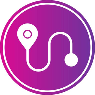 Bir steteskop simgesinin vektör çizimi