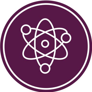 Bir atomun vektör illüstrasyonu